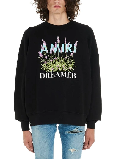 Shop Amiri Flower Dreamer Sweatshirt In Black