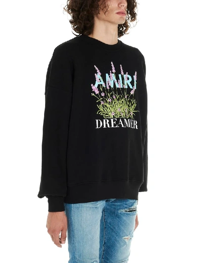 Shop Amiri Flower Dreamer Sweatshirt In Black