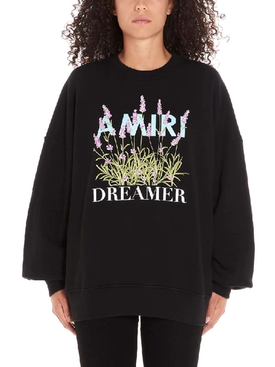 Shop Amiri Flower Dreamer Sweatshirt In Black