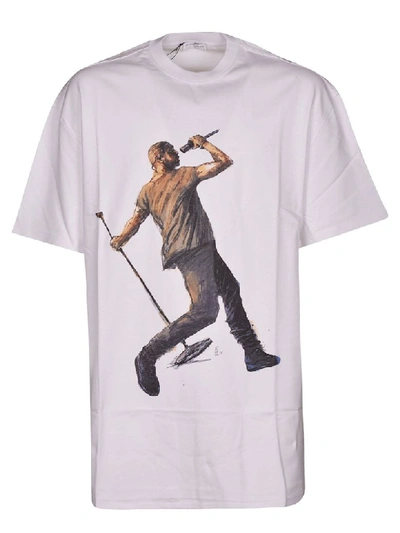 Shop Ih Nom Uh Nit Kanye/drake Print T-shirt In White