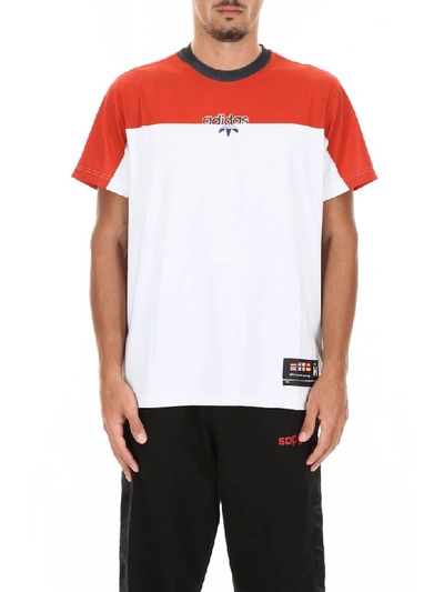 Shop Adidas Originals By Alexander Wang Unisex T-shirt In St Brick Clear Grey (red)