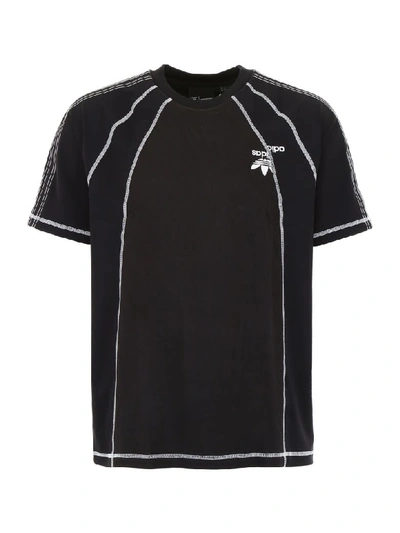 Shop Adidas Originals By Alexander Wang Unisex T-shirt In Black White (black)