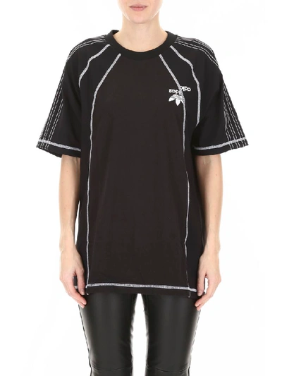 Shop Adidas Originals By Alexander Wang Unisex T-shirt In Black White (black)