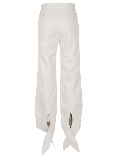 Shop Off-white Leather Bow Track Pant Beige No Color