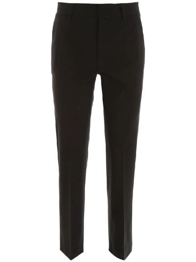 Shop Red Valentino Wool Blend Trousers In Nero (black)