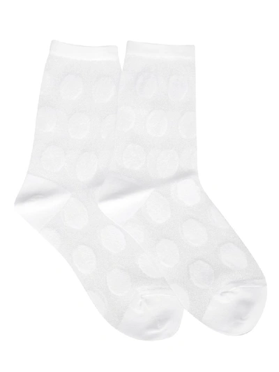 Shop Y's Patterned Socks In White