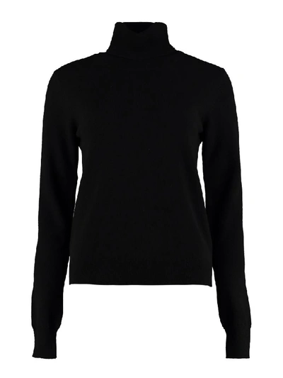 Shop Maison Margiela Wool Turtleneck Sweater In Black