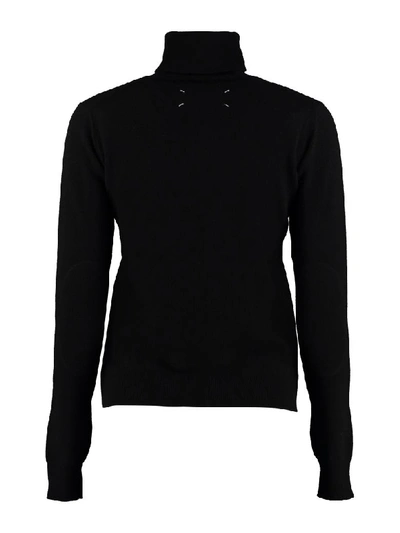 Shop Maison Margiela Wool Turtleneck Sweater In Black