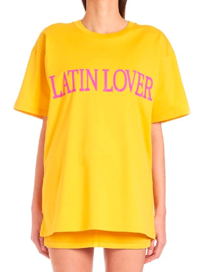 Shop Alberta Ferretti Latin Lover T-shirt In Giallo