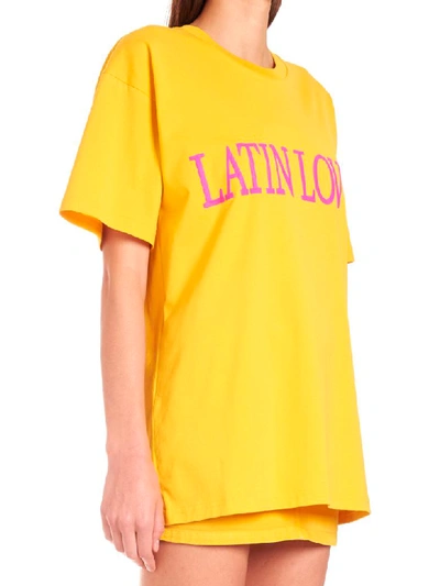 Shop Alberta Ferretti Latin Lover T-shirt In Giallo