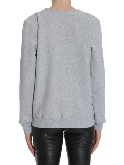 Shop Saint Laurent Cotton Sweatshirt In Grigio