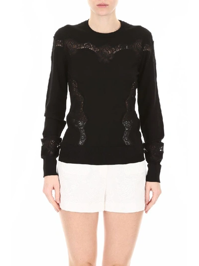 Shop Dolce & Gabbana Pullover With Lace In Nero (black)