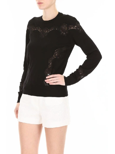 Shop Dolce & Gabbana Pullover With Lace In Nero (black)
