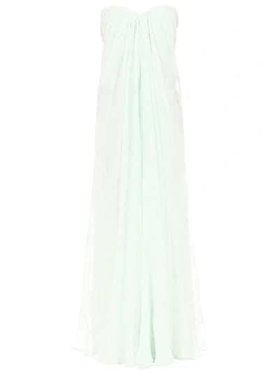 Shop Alexander Mcqueen Long Silk Dress In Mint (green)