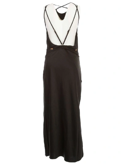 Shop Nanushka Narita Dress W/s Long Satin In Black