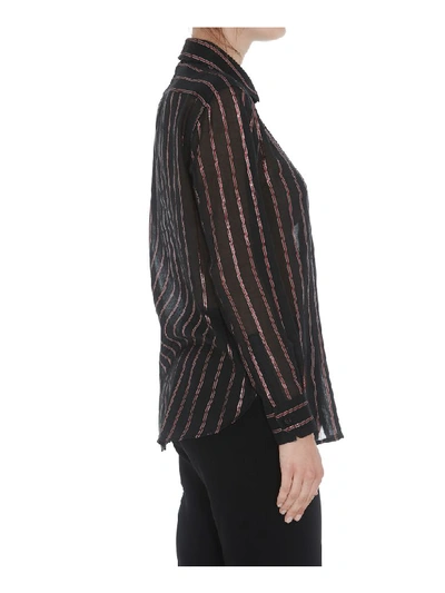 Shop Saint Laurent Stripe Shirt In Black