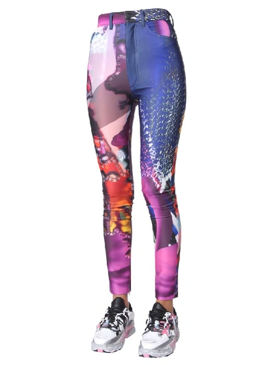 Shop Maison Margiela Skinny Fit Trousers In Multicolor