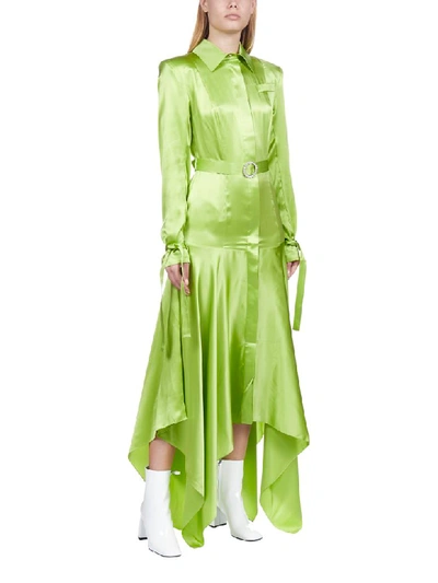 Shop Materiel Dress In Lime
