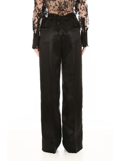 Shop Jil Sander Satin Trousers In Black (black)