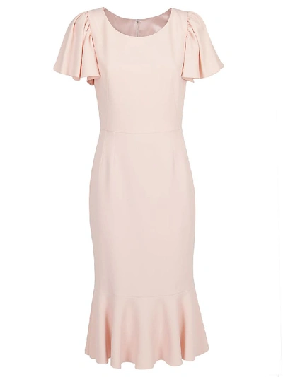 Shop Dolce & Gabbana Long Dress In Rosa Polvere Chiaro