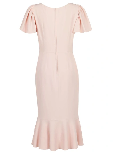 Shop Dolce & Gabbana Long Dress In Rosa Polvere Chiaro