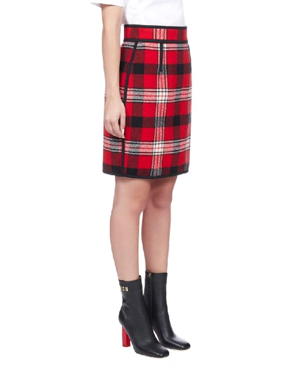 Shop Dsquared2 Skirt In Red Black White