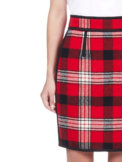 Shop Dsquared2 Skirt In Red Black White