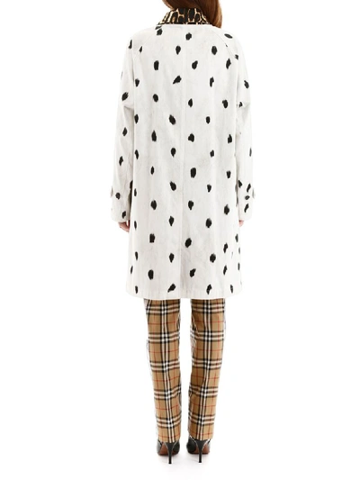 Shop Burberry Carrington Coat In White Ip Pattern (white)