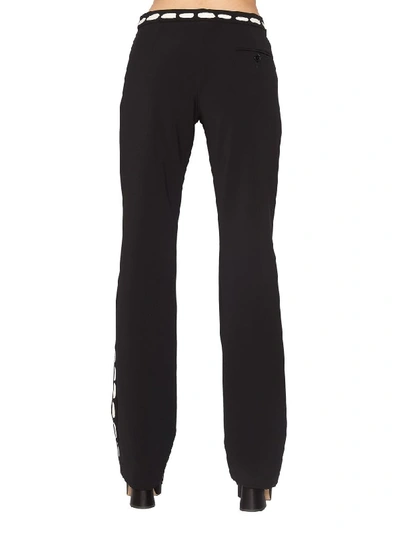 Shop Moschino Stitching Pants In Black