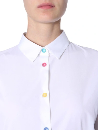 Shop Ps By Paul Smith Stretch Cotton Shirt In Bianco