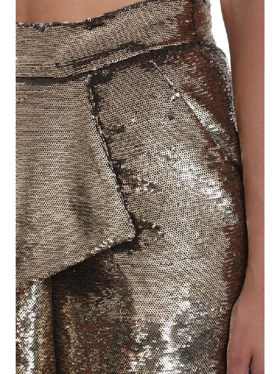 Shop Alexandre Vauthier Skirt In Gold Polyester