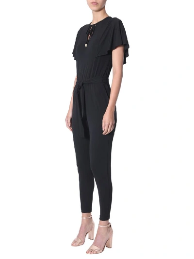 Shop Michael Michael Kors Full Suit With Short Sleeves In Nero