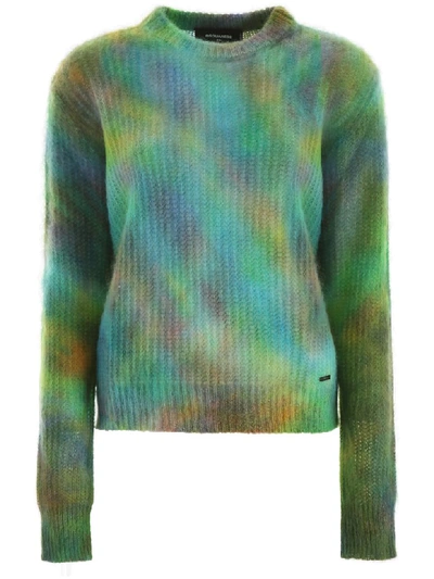 Shop Dsquared2 Tie Dye Pullover In Mix Colors (green)