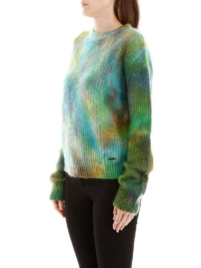 Shop Dsquared2 Tie Dye Pullover In Mix Colors (green)