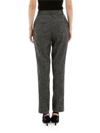 Shop Dolce & Gabbana Tweed Trousers In Fantasia Non Stampa (grey)