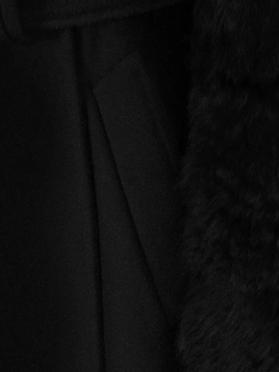 Shop Prada A-line Belted Coat In Black