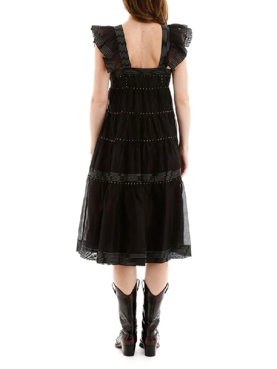 Shop Ulla Johnson Rosalie Midi Dress In Noir (black)