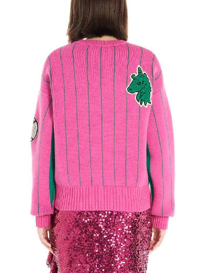 Shop Nervure Precious Sweater In Fuchsia
