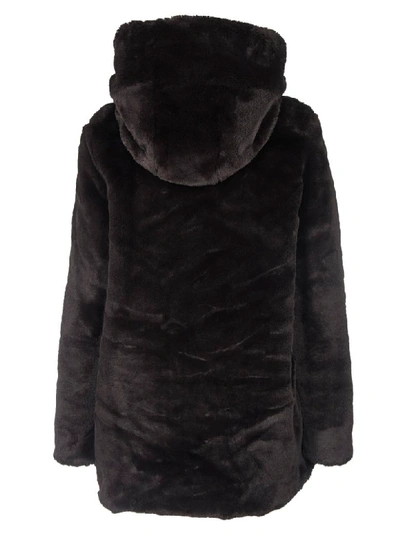 Shop Save The Duck Eco Fur With Hood In Black
