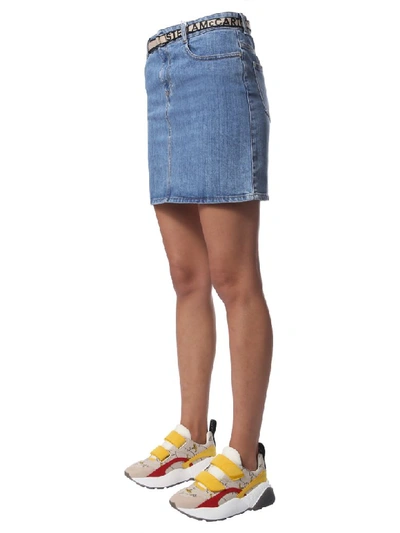 Shop Stella Mccartney Denim Skirt In Blu