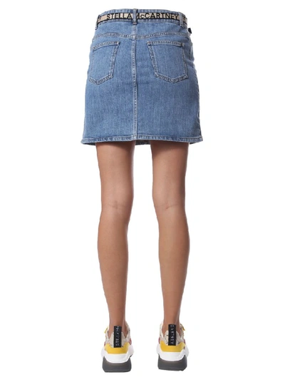 Shop Stella Mccartney Denim Skirt In Blu