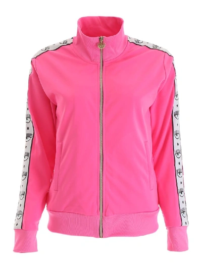 Shop Chiara Ferragni Logomania Sweatshirt In Pink Fluo (pink)