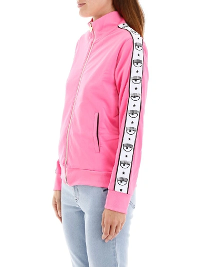 Shop Chiara Ferragni Logomania Sweatshirt In Pink Fluo (pink)