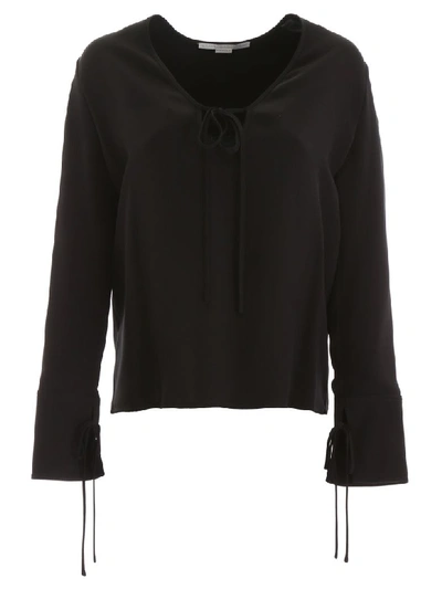 Shop Stella Mccartney Top With Laces In Black (black)