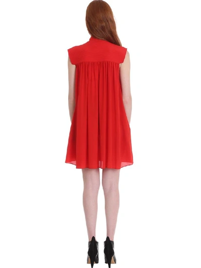 Shop Givenchy Dress In Red Silk