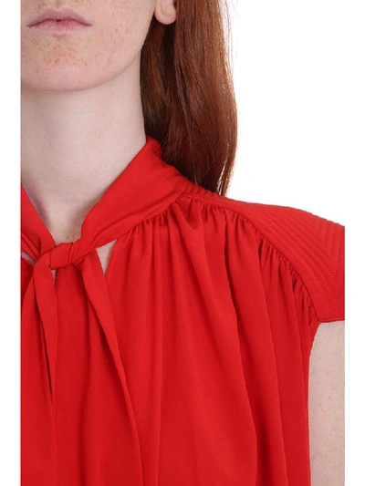 Shop Givenchy Dress In Red Silk