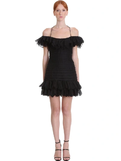 Shop Zimmermann Dress In Black Polyester