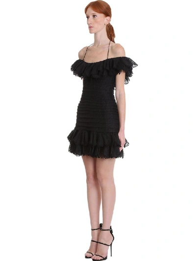 Shop Zimmermann Dress In Black Polyester