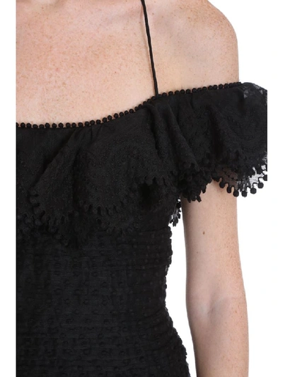 Shop Zimmermann Dress In Black Polyester