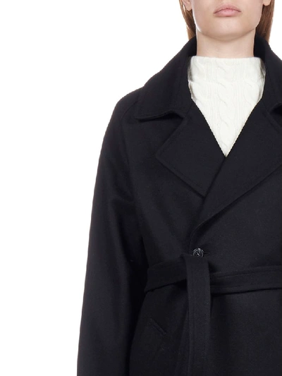 Shop Apc Coat In Noir